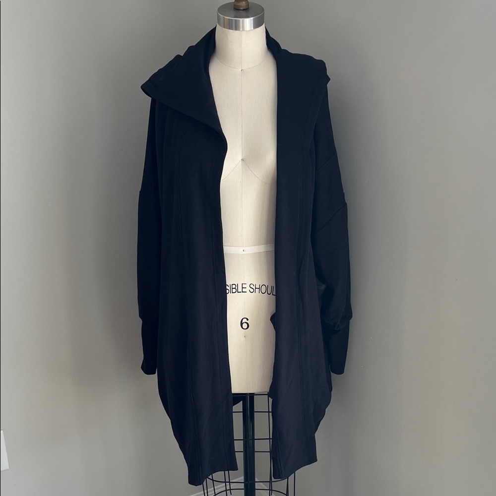 🤑LOWEST PRICE - ATHLETA Mantra Wrap Black Women's cardigan sweatshirt Jacket - Picture 5 of 16